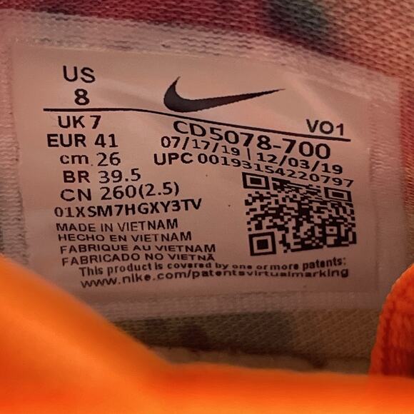 Nike Men's PG 4 Basketball CD5078 700 Sneaker Shoes Size 8 - Picture 6 of 12